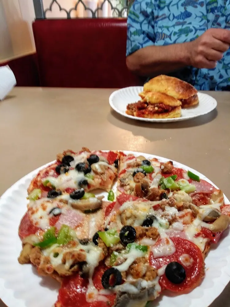 7 Inch Supreme Pizza and Whole Meatball Hoagie